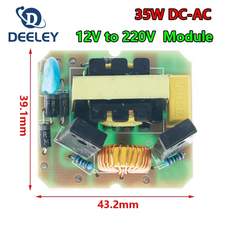 12V to 220V Step UP Power Module 35W DC-AC Boost Inverter Module Dual Channel Inverse Converter Booster Module Power Regulator