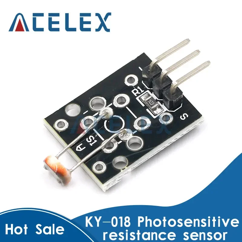 KY-018 3pin Optical Sensitive Resistance Light Detection Photosensitive Sensor Module for arduino DIY Kit KY018