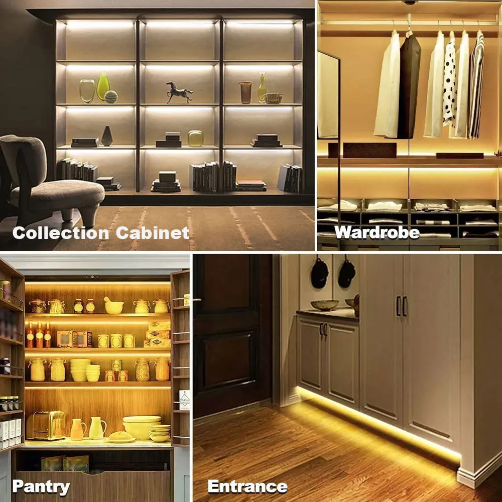 التعريفي COB LED قطاع أضواء USB 5 فولت COB قطاع 1/3 متر قطاع 1-6 قطعة مع اختراق الخشب اللمس باهتة التبديل للعرض ، خزانة