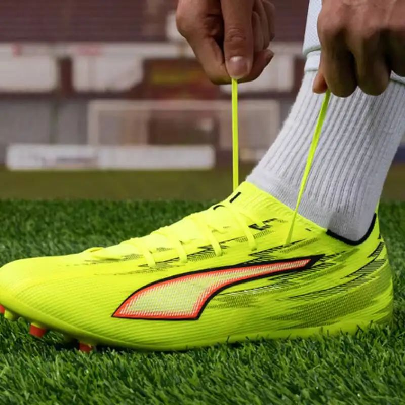 2026 new Puma Mid Top Durable Anti Slip MG Studs Breathable Soccer Football Shoes 108972-01