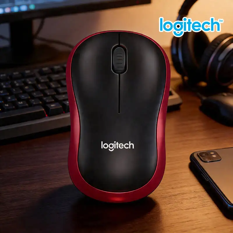 

Мышь Logitech M185 для путешествий с удобным захватом, 2,4 ГГц, наноприемник, радиус действия 10 м, 12 месяцев автономной работы, незаменимый инструмент для офиса и дома