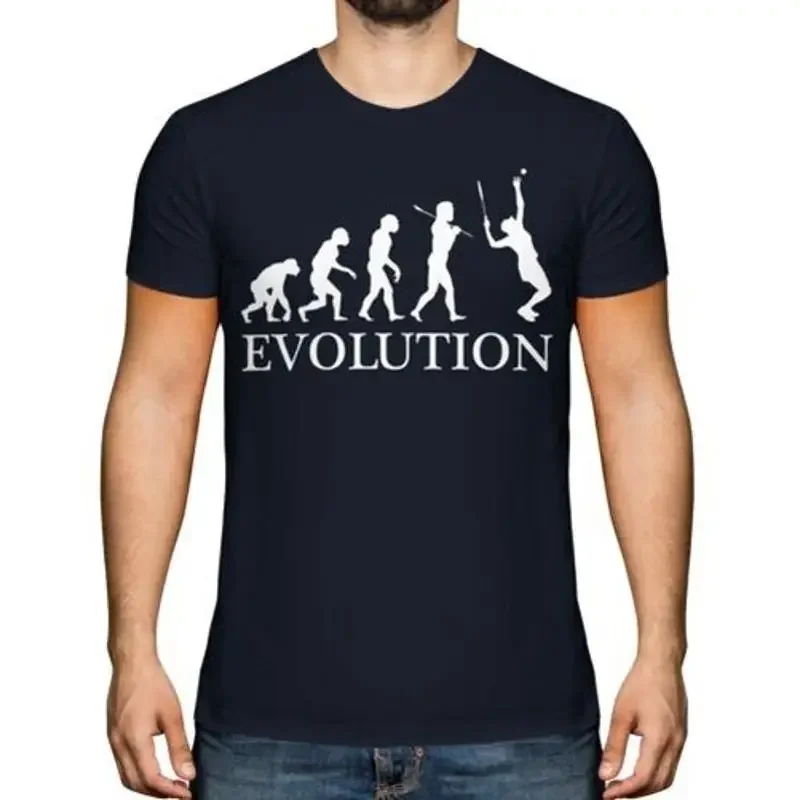 Tennisspieler Evolution Of Man Herren T-Shirt Geschenk Schläger