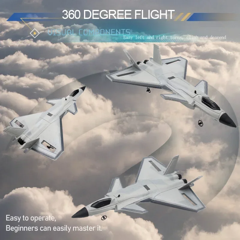 2CH RC 전투기 FX630 원격 제어 비행기 J20 EPP 폼 글라이더 자이로 비행기 모델 장난감 어린이 소년 선물