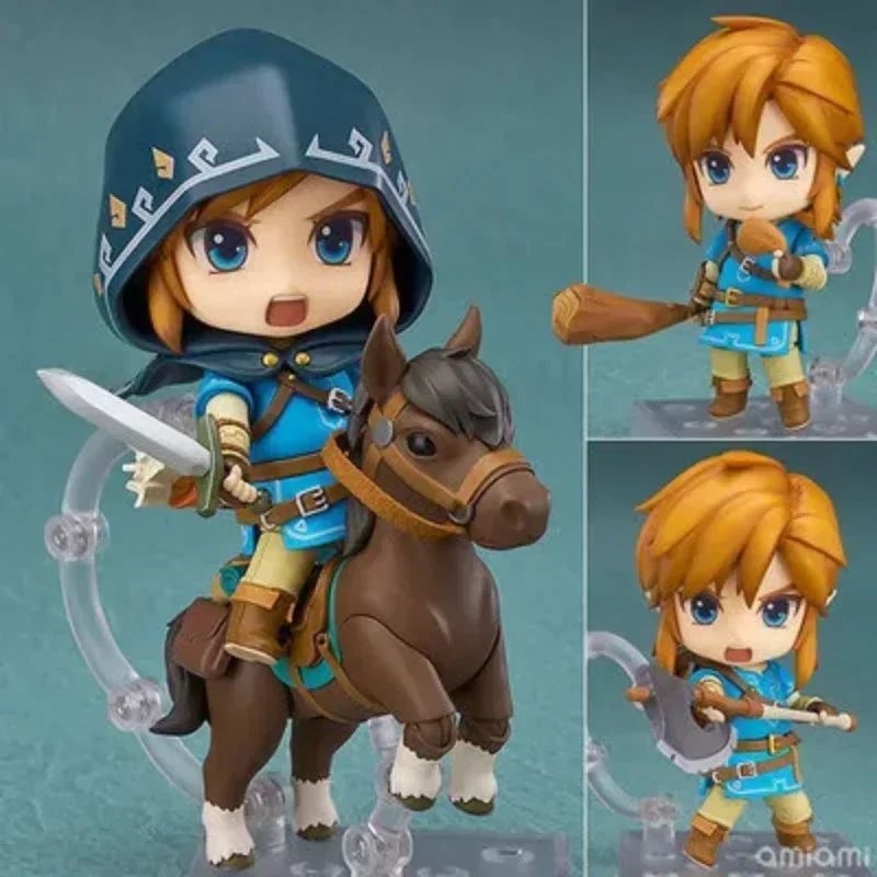 Anime The Legend of Zelda Link Joint mobility 733 Q-version Action Figure PVC Model Statue doll Toy Desk Decor Collection Gift boxed