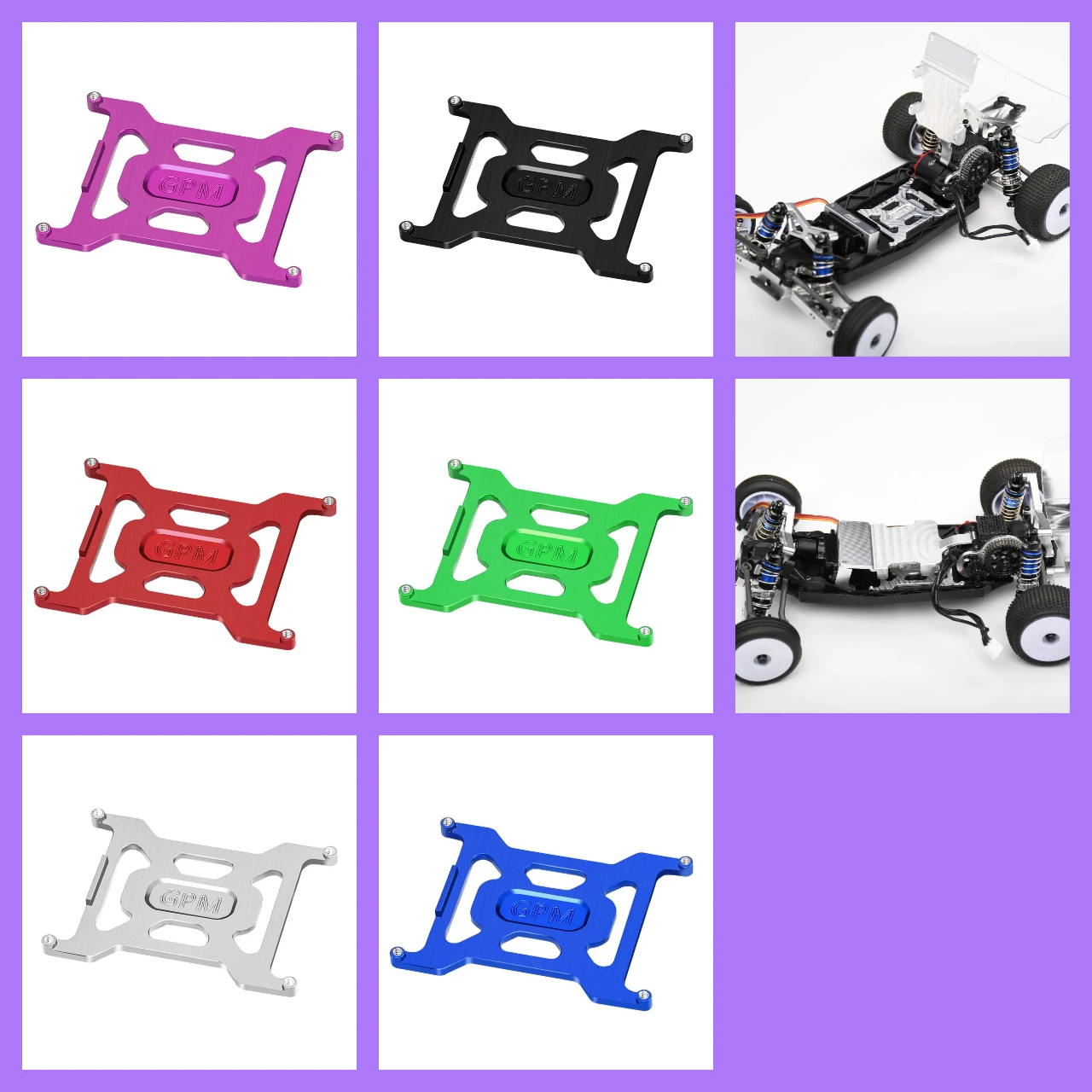 

Сплав GPM 7075, с ограничительными ступеньками и затонувшим держателем батареи для LOSI 1/24 Micro-B