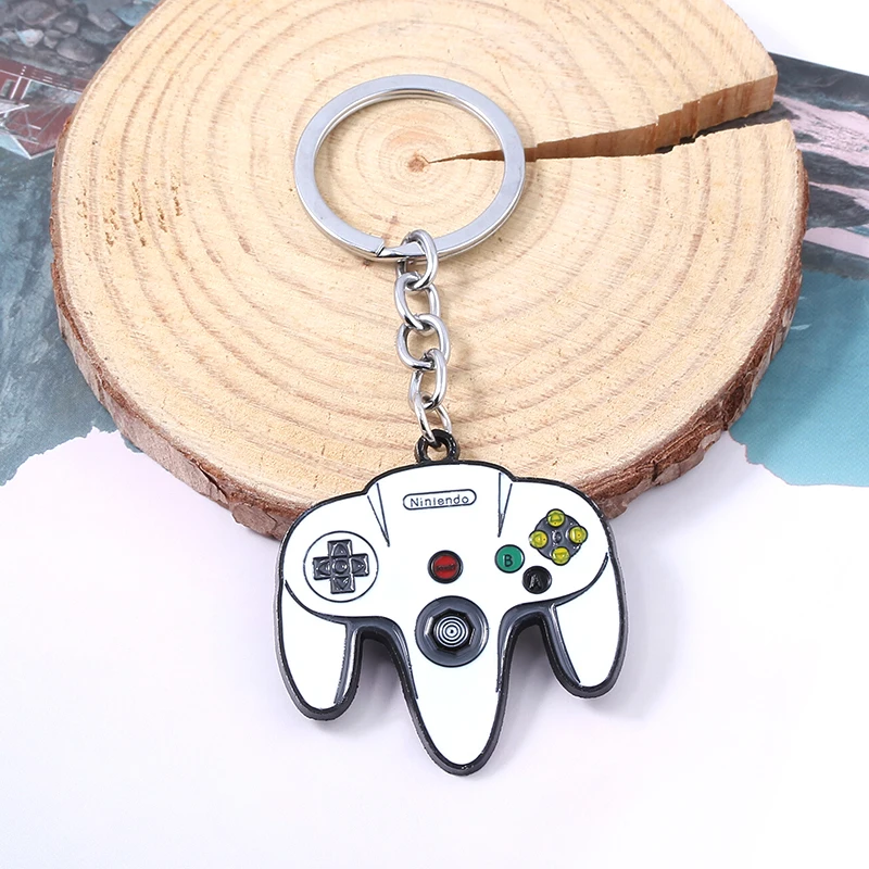 Fashion Game Handle Keychain Game Player Ornaments Cartoon Metal Pendant Keyring For Portable Boards Jewelry Accessories Gift