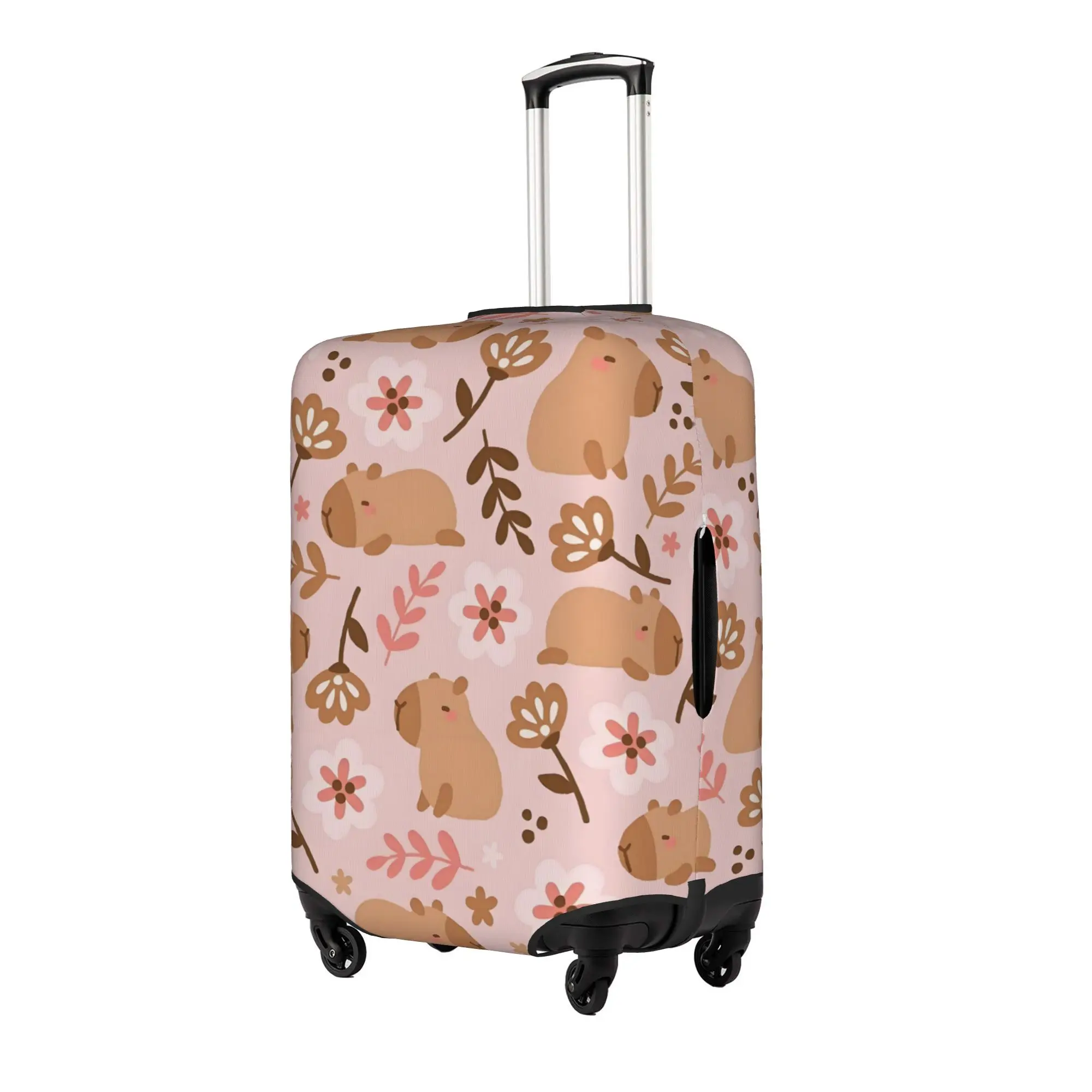 Funny Colourful Creative Capybara Printed  Travel Luggage Cover Elastic  Suitcase Cover Protector Fit 18-32 Inch