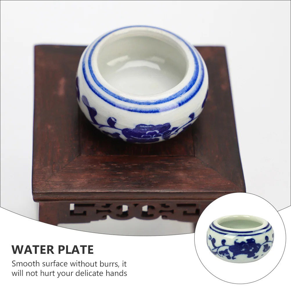 

6Pcs Ink Dish Ceramic Calligraphy Ink Container Lightweight Practical Brush Tray Student Study Office Supplies