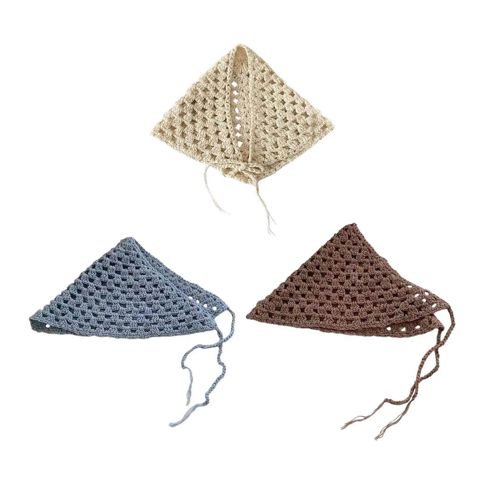 

Women Crochet Bandana Decoration Versatile Triangle for Women Girls Bandana