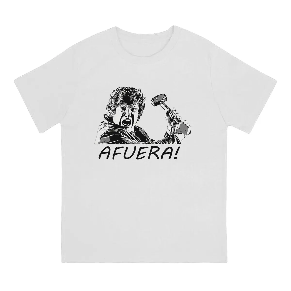 Unique Afuera T-Shirt Men Crewneck Cotton T Shirts Javier Milei Short Sleeve Tees Graphic Tops