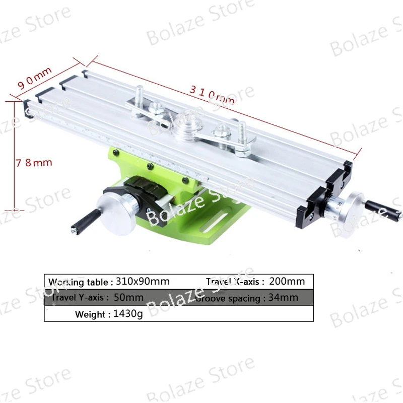 Mini Multifunctional Cross Working Table/ Slide Table Support for Drilling Milling Machine Bench Drill Stent Tools 1PC