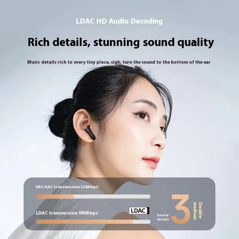 SoundPEATS Air5 Lite سماعة أذن لاسلكية مع 2 ميكروفونات AI للحد من الضوضاء مرحبا الدقة SISA صوت مسكن نصف في الأذن سماعات أذن مخصصة للألعاب #3