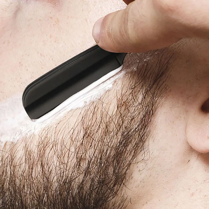 Pisau cukur pria, pisau cukur alis lipat multifungsi profesional paduan seng dengan klip kepala pemotong