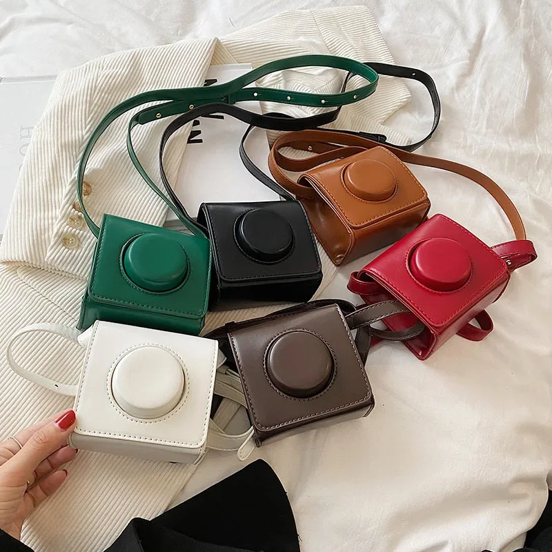 Korean Version Retro Fashion All-match Side Bags for Girls Pure and Handbags Casual Solid Crossbody Bags for Women Elegant