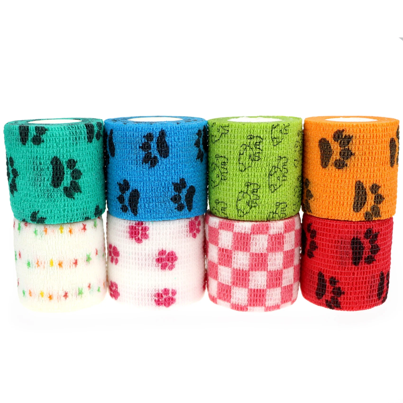 

12 Rolls Self Adherent Bandage Elastic Bandage Self Adhesive Bandage Vet Wrap for Dog Cat Horse Pet Animals Ankle Sprains