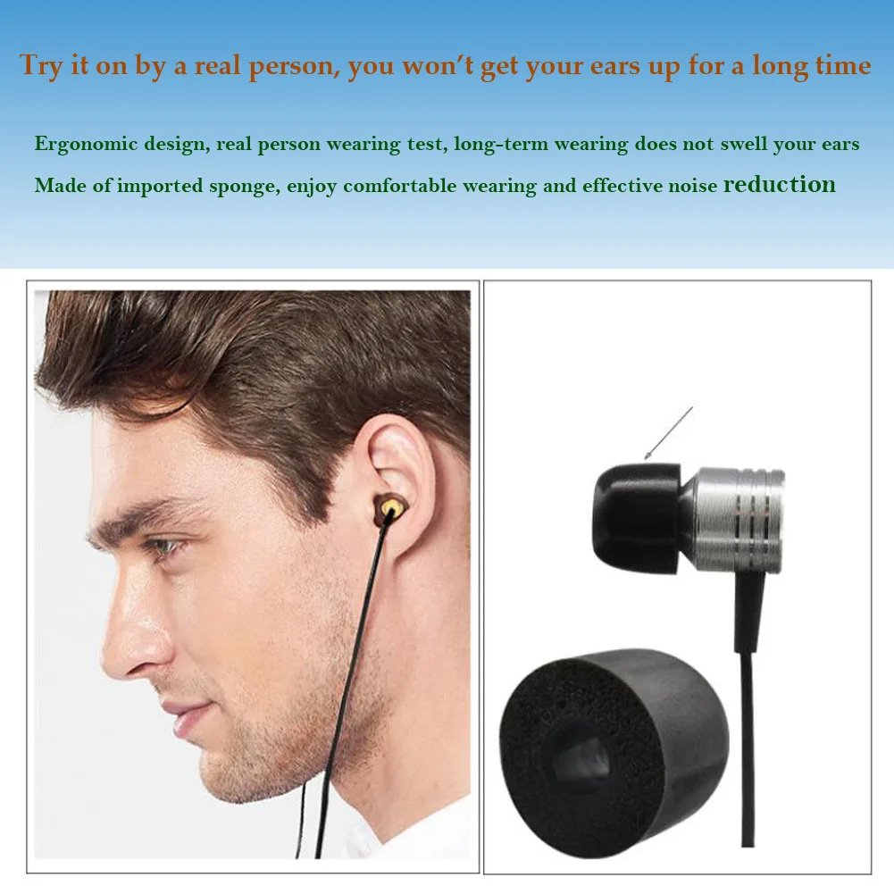 6 Chiếc/3 Đôi T200 Mút Eartips (L M S) cỡ Nòng 4.5Mm Eartips Cho Năm-Tai Nghe Nhét Tai Tăng Cường C Bass Bộ