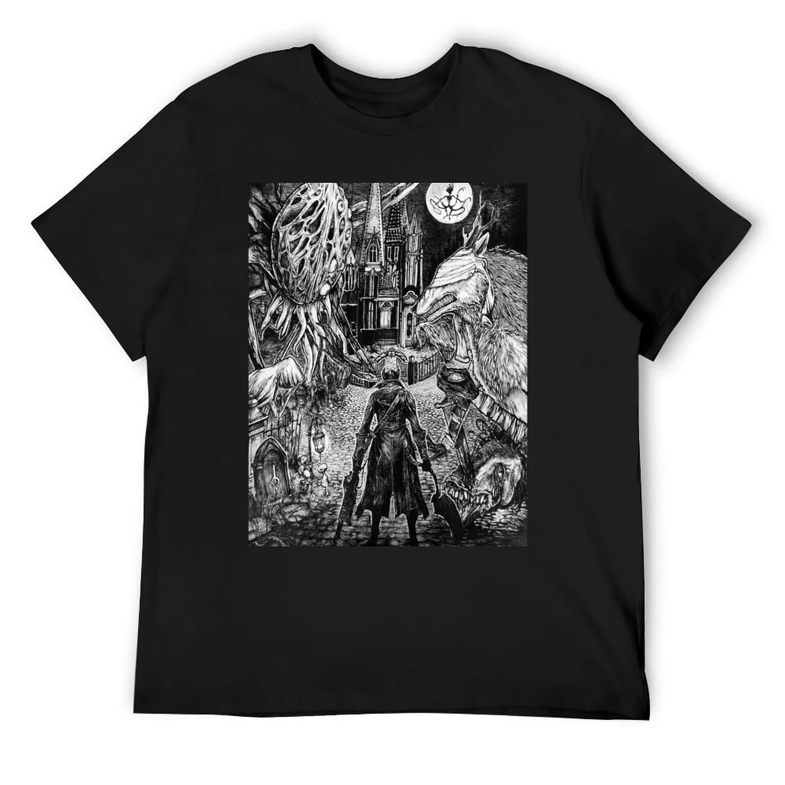 

Bloodborne T-Shirt topping anime clothes boys animal print valentines boutique clothes fitted t shirts for men