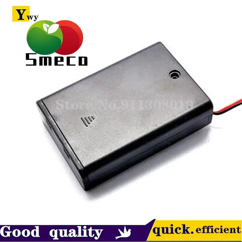 2PCS/LOT Battery Box With Switch And Cover No. 5Battery Holder 1 Section 2 Section 1/2/3/4 Section With 15CM Line Spot