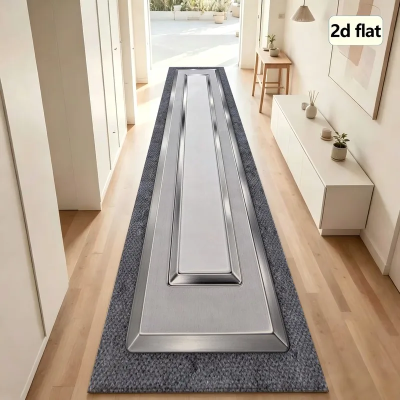 1 Piece Brushed Metallic Border Rectangular Carpet, Soft and Cozy, All Season Adaptable, lightweight and Easy to Care, Ideal for Living Room, Bedroom, Hallway Decor for Autumn and Winter Home Styling