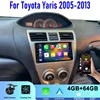 ヘッドユニットカーラジオ 7 ''トヨタヤリス 2005-2013 Carplay Apple Android13 自動ワイヤレス反転画像 GPS ナビ WIFI Canbus 2