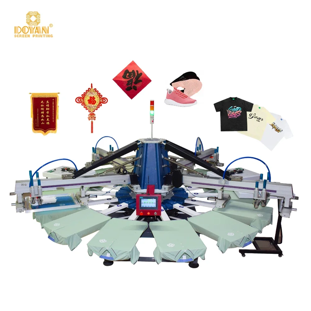 Mesh Board Silk T Shirt Pulpo Serigrafia 4 Color Automatic Custom Screen Printing Machine
