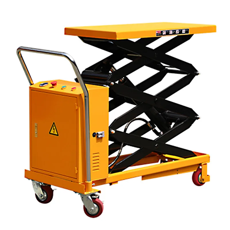 

Small Electric Scissor Hydraulic Double Cart Table Lift 500kg
