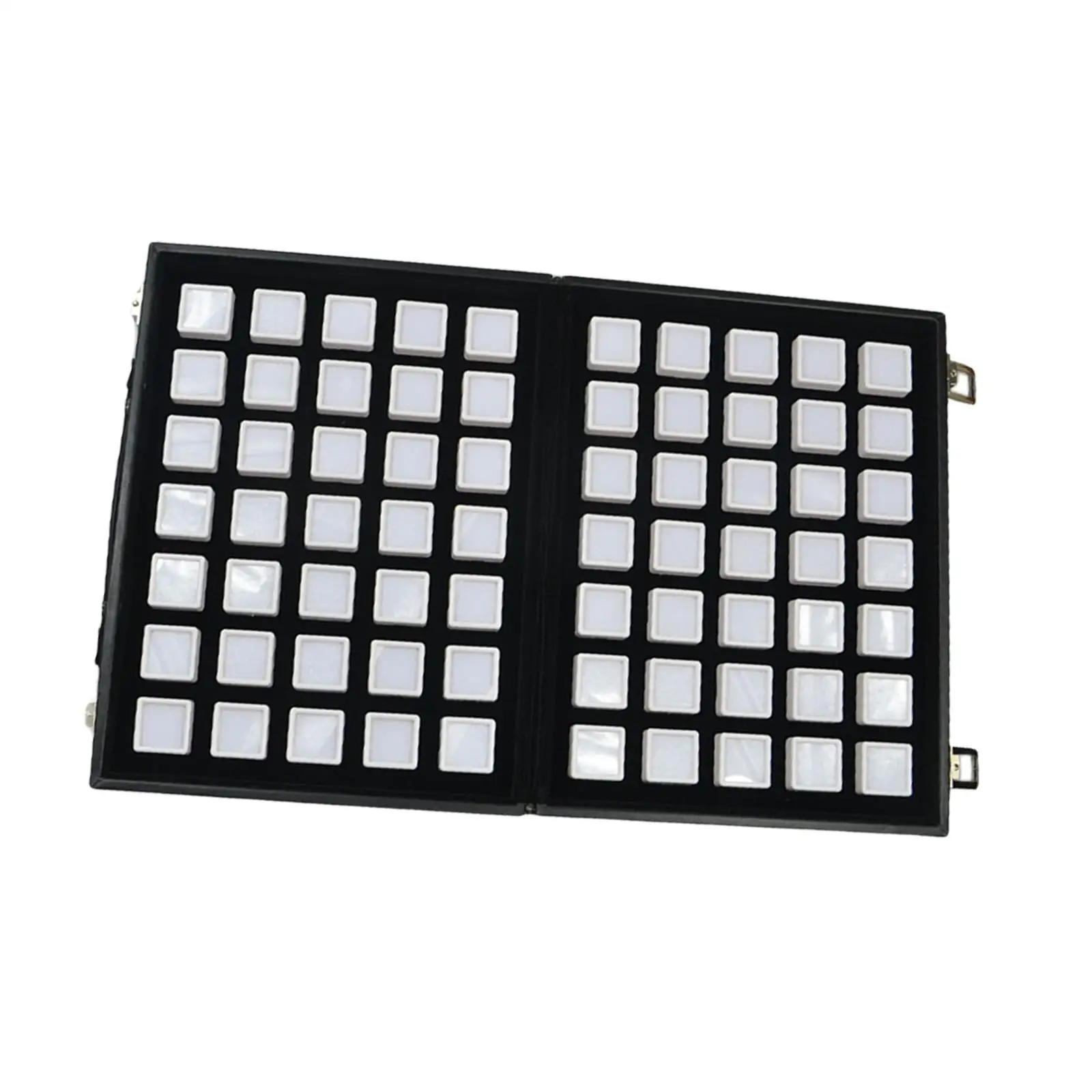 Diamond Jewelry Display Tray Multi Grid Case with Handle Jewellery Holder Portable Ring Earrings Necklace Organizer Trays