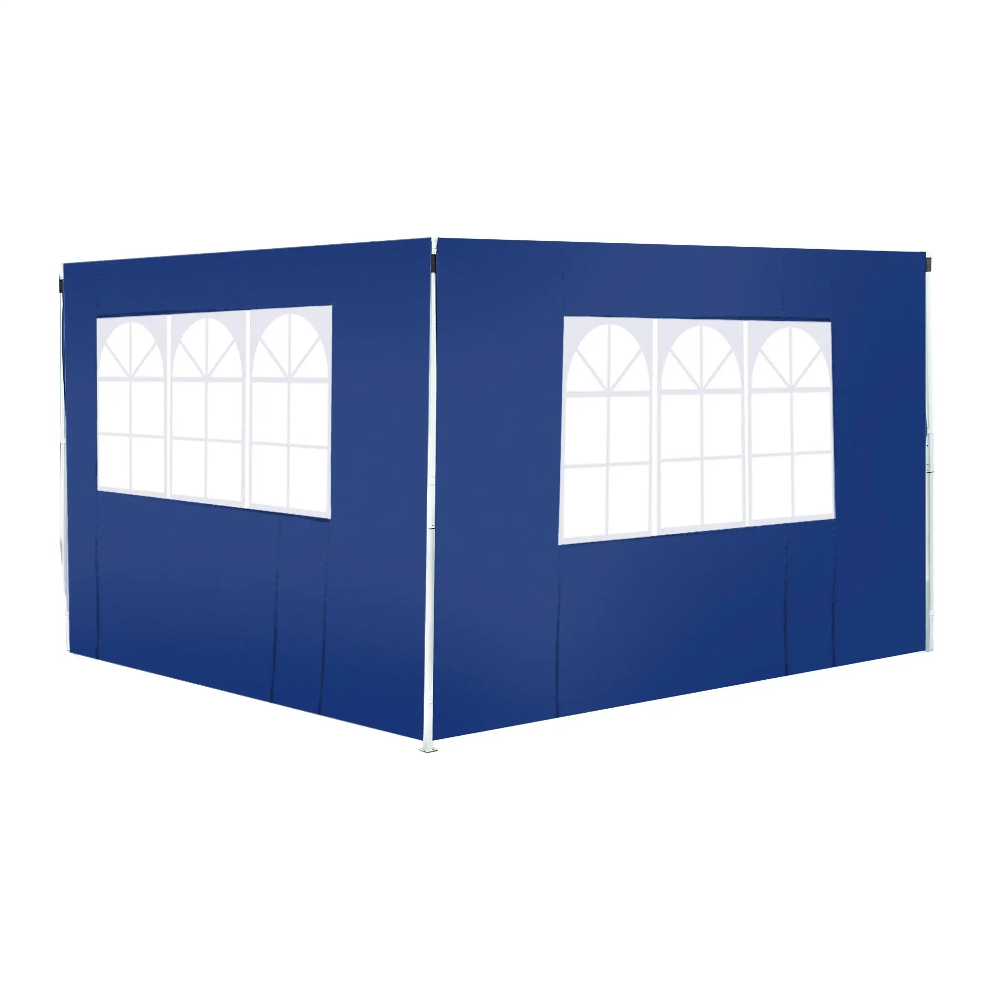 Juego de toldos laterales de 2 piezas de 300x200 cm para carpa desplegable, tela Oxford con 1 ventana de PE, cierre de velcro, jardín