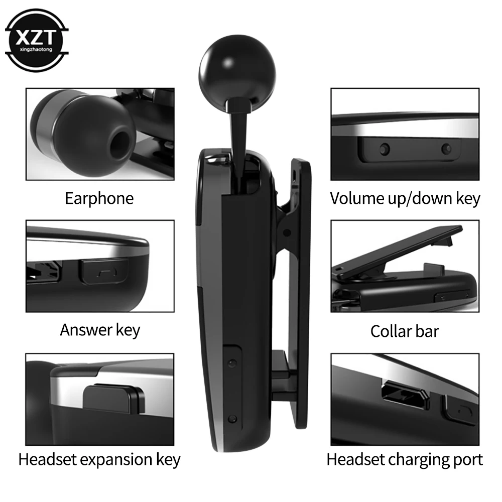 NEWEST K53 Mini Wireless Bluetooth Headset Call Remind Vibration Sport Clip Driver Auriculares PK F910 Earphone Handsfree Earbud