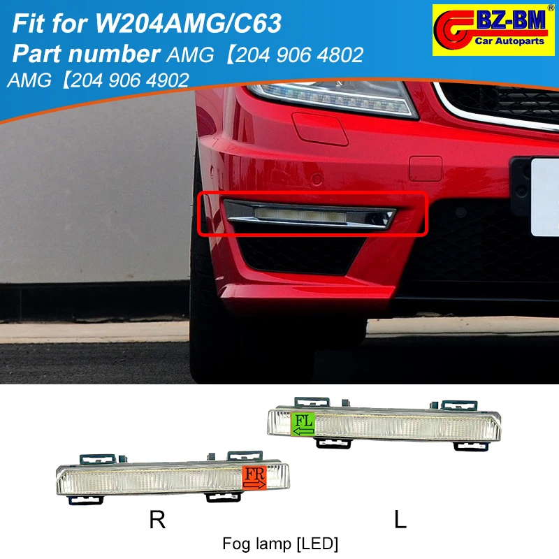 

Car Front Head Rear Grille Fog Lamp Daytime Running Light For Mercedes Benz W204 C63 OEM 2049064802 2049064902