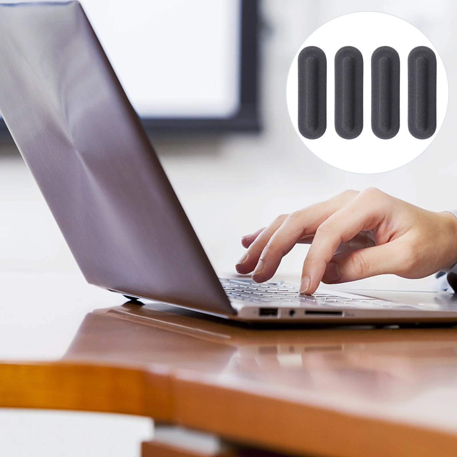 

4 шт. резиновые ножки для ноутбука, нескользящие подушечки для нижней части клавиатуры компьютера, консоли, прочные, устойчивые к деформации, длительный срок службы