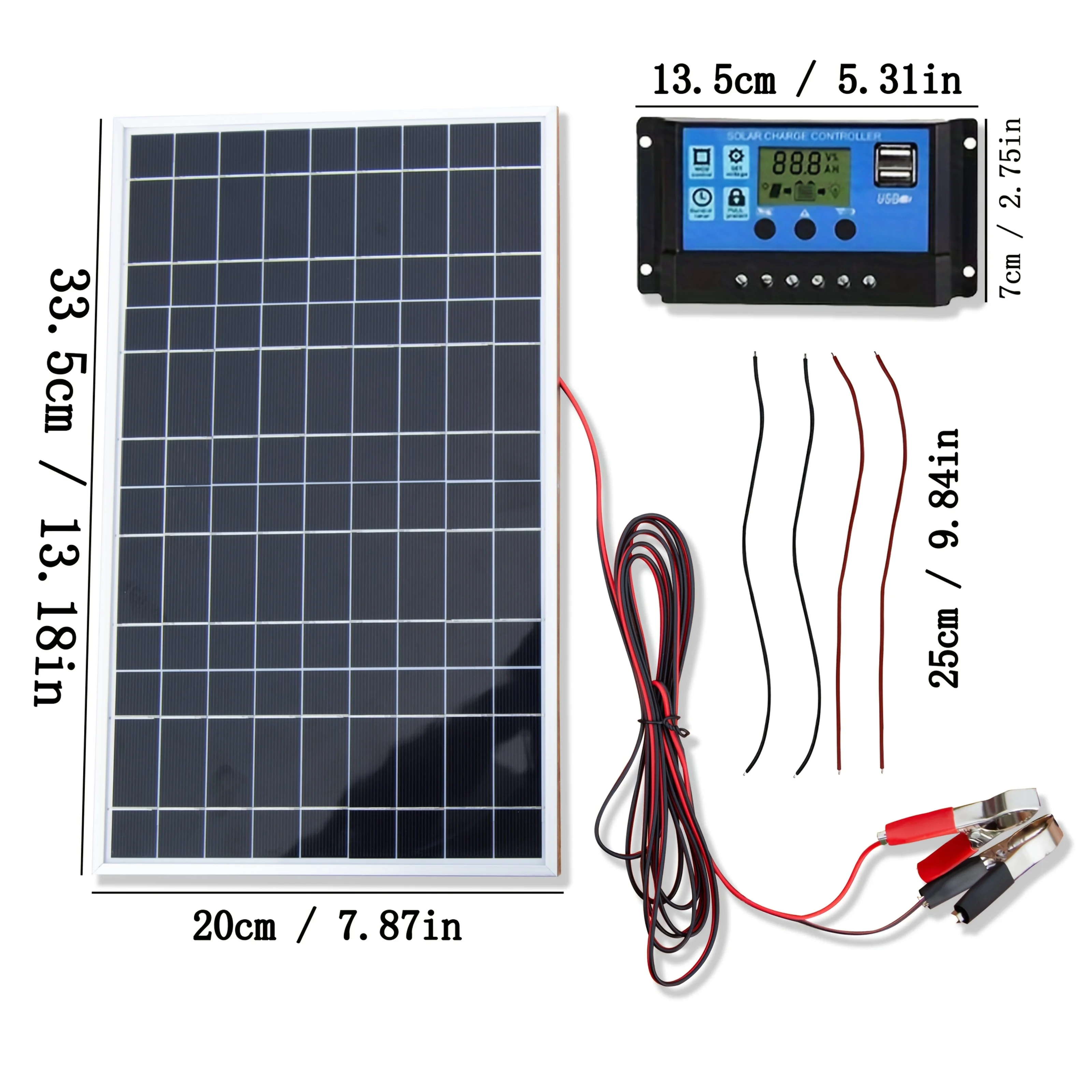 12V ソーラーパネルキット 1個/2個入り 100A 充電 - Solar Pump Controller のレビューと価格