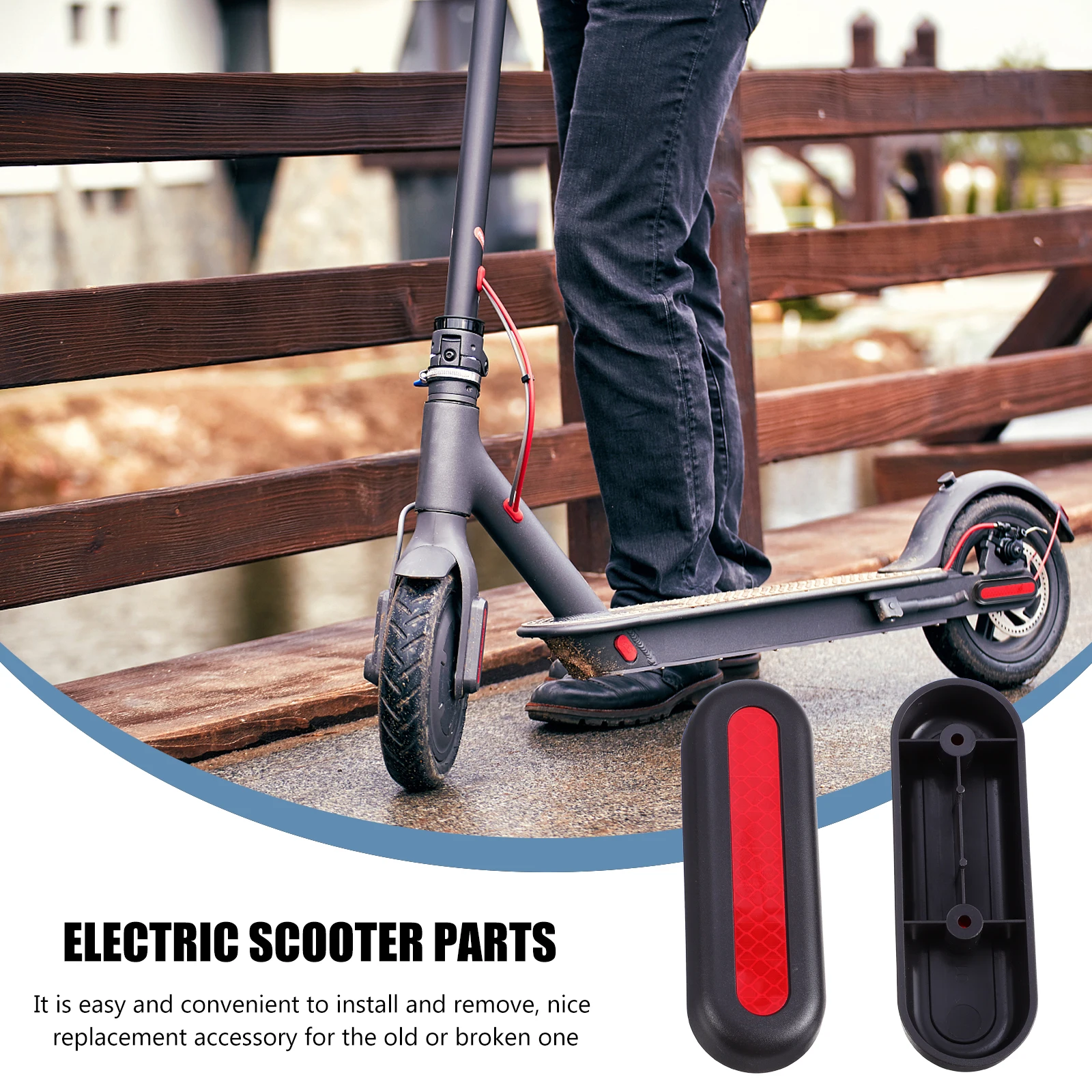 

Decorative Scooter Wheel Hubs Cap Electric Protective Smart Accessory Sticker Rear Cover Reflective Dust Water Proof Easy