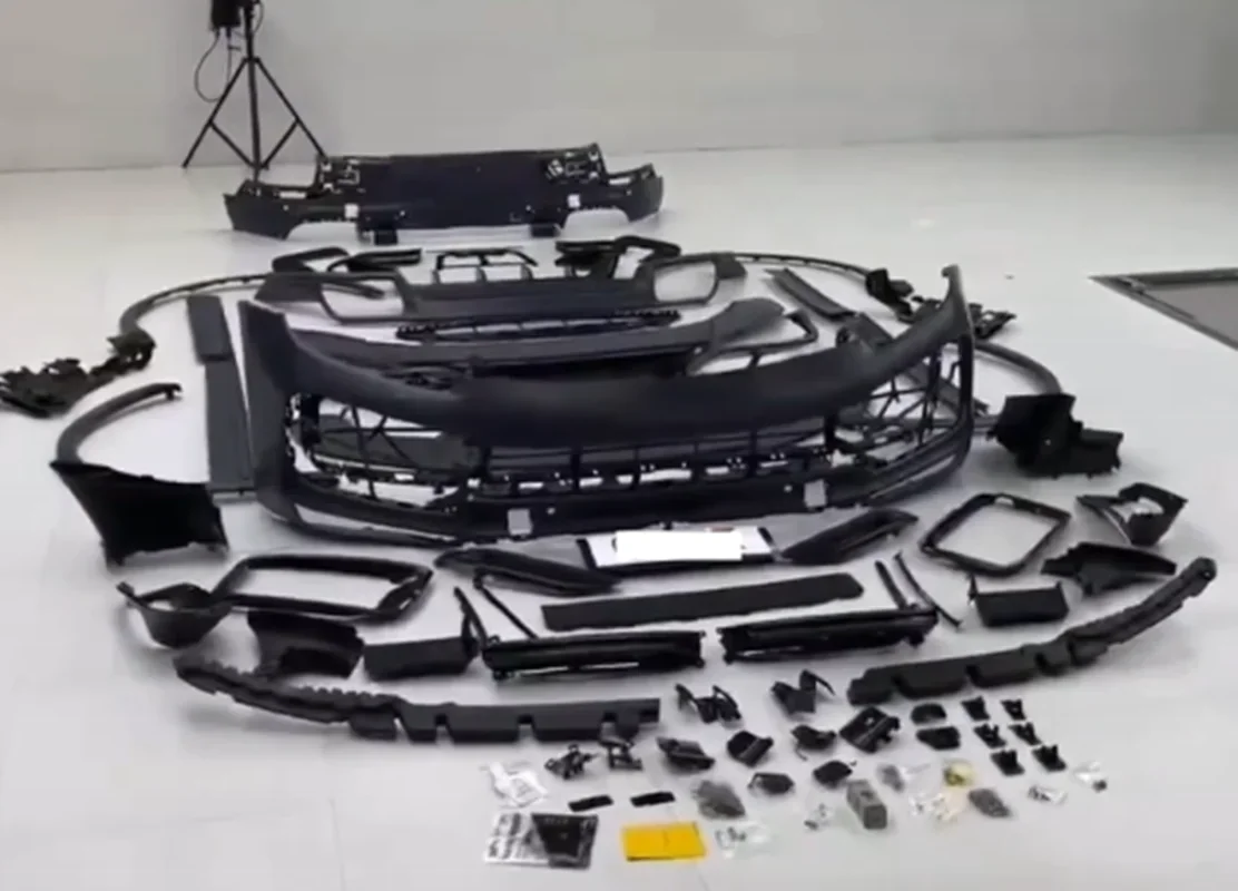 

For Porsche Cayenne Coupe modified Turbo+TKT Front rear bumper assembly surrounded car accessories accesorios para auto