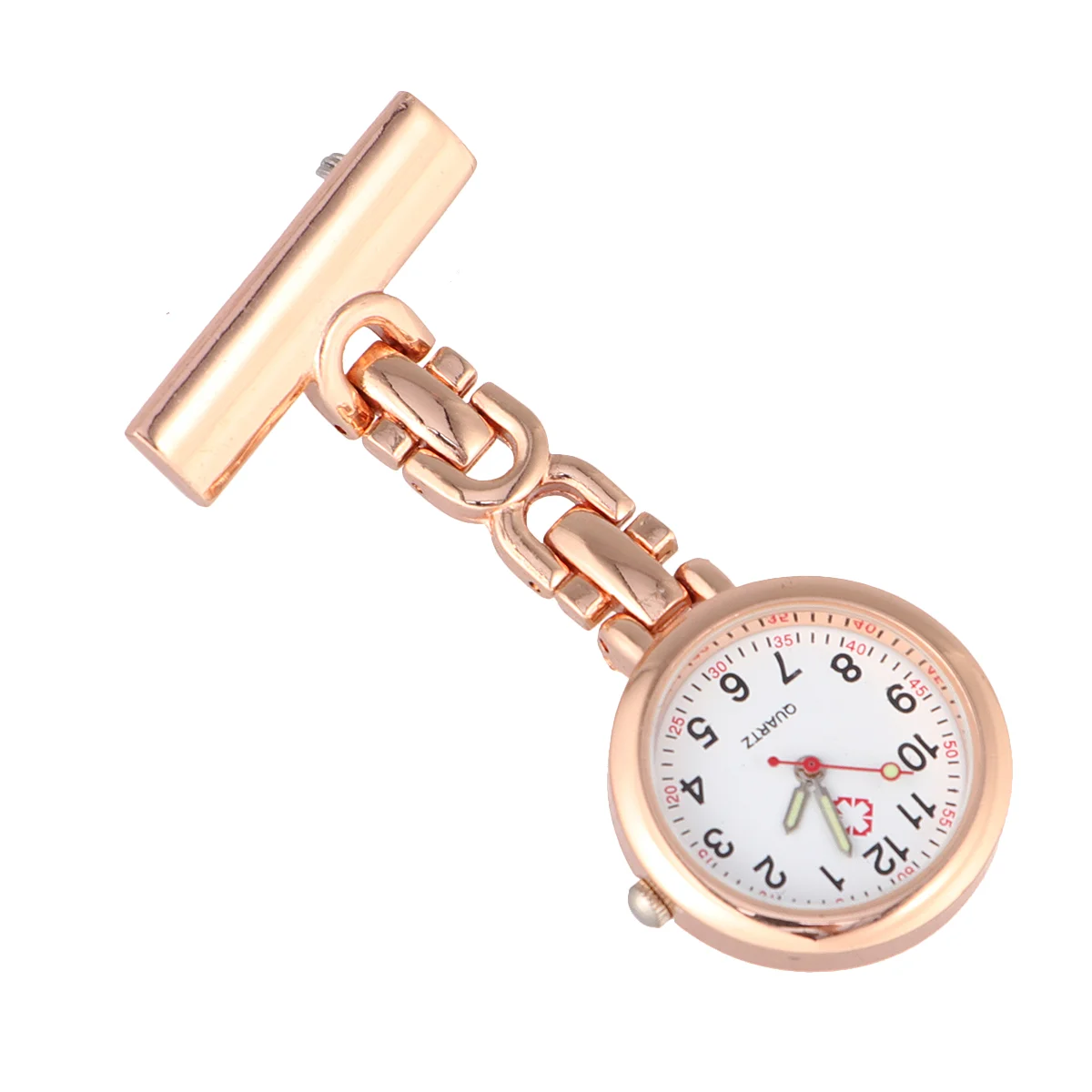 Broche elegante para reloj de enfermera con clip de alfiler, reloj colgante de bolsillo para enfermera médica, reloj de bolsillo retro, regalo