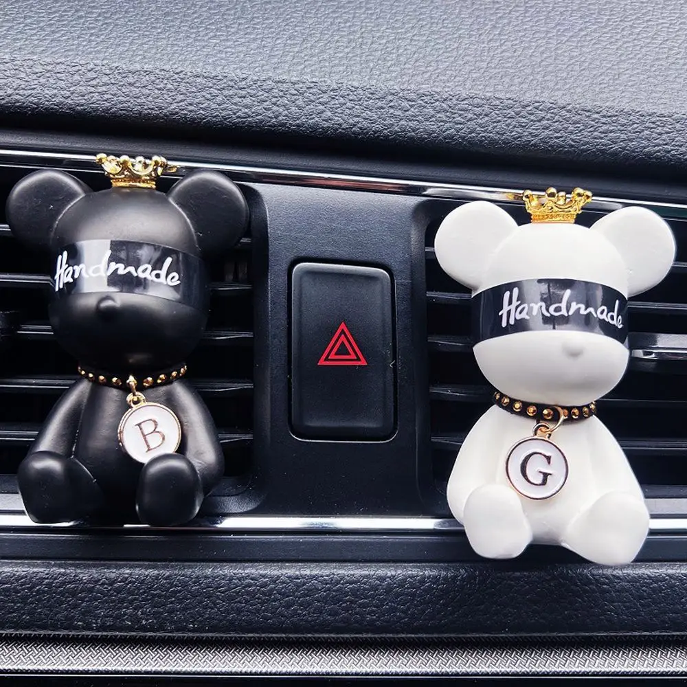 

Car perfume air conditioner air outlet diffuser jewelry bear gypsum aromatherapy car fragrance decoration accessories