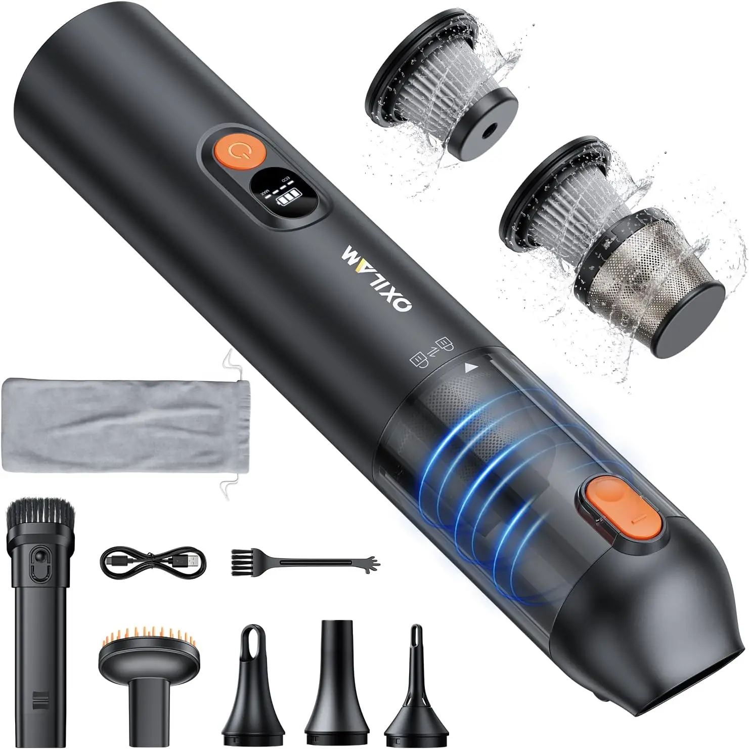 

Portable Cordless Handheld Vacuum Cleaner 14000PA High Power, Blow & Suction 2 in 1, Up to 30 Mins Runtime for Home Car Office