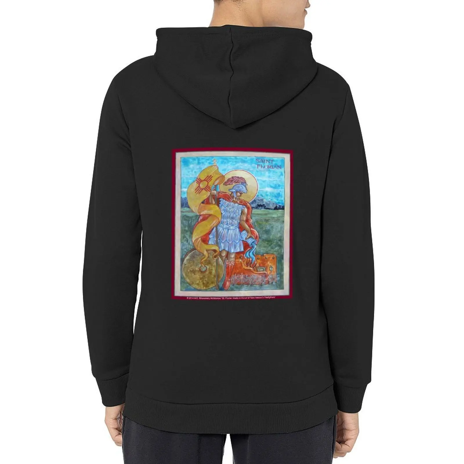 

St. Florian Icon - Patron Saint of Firefighters. Hoodie autumn clothes blouse aesthetic clothing designer hoodies