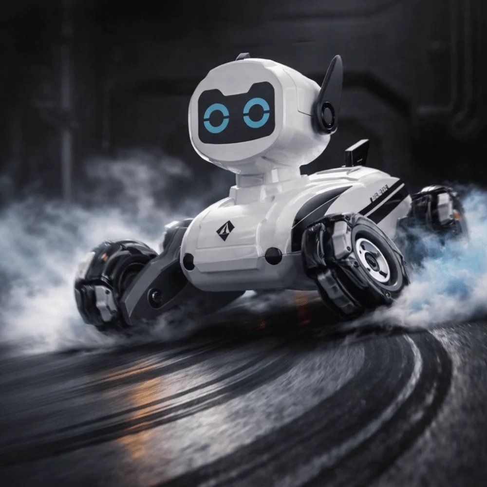 Robot-psy z 8 kołami, transformujące się podczas jazdy, wykonywające akrobacje, pojazd do driftu, zabawki dla dzieci, elektryczne pojazdy akrobacyjne 4WD, sterowane radiem 2.4G