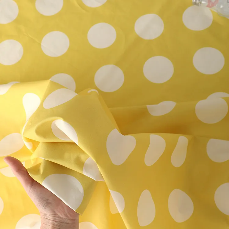 140x50cm High Density 60s Pure Cotton Vintage Large Polka Dot Printed Fabric for Women Kids Dress Shirt Handmade DIY Cloth