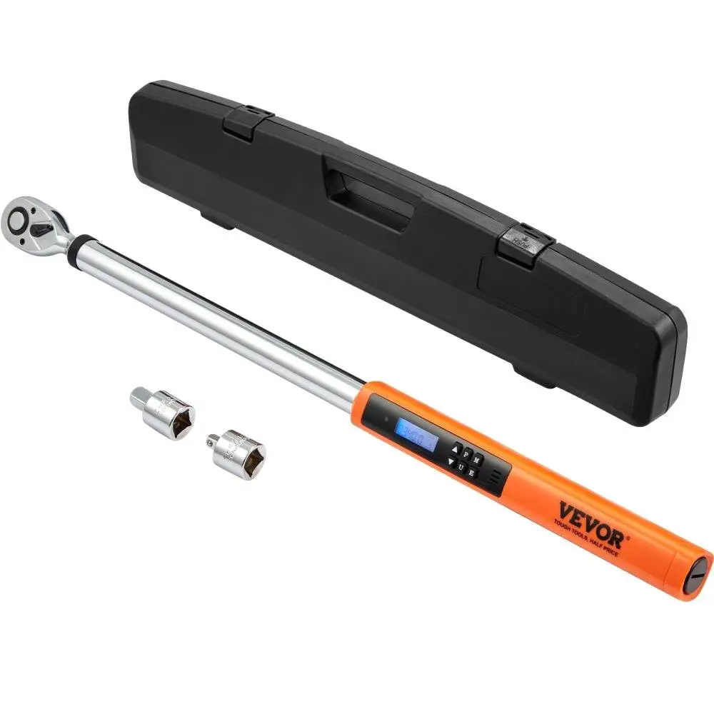 

Digital Torque Wrench 1/2 Drive 25-250 Ft.Lbs 34-340 Nm ±2% Accuracy 3-Mode Adjustable LED Buzzer Calibration Kit