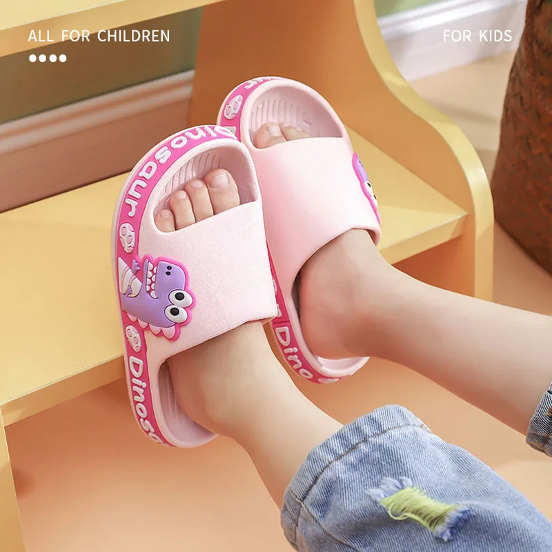 Children Slippers Kids Summer Cartoon Beach Shoes Boys Girls Baby Soft Sole Non-Slip