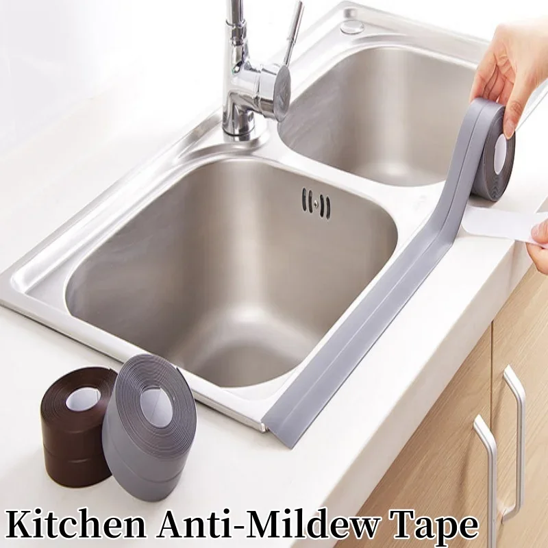 Kitchen Is Mildew-proof and Waterproof, Prevents Liquid From Flowing Into Gaps and Is Easy To Clean. Toilet Tile Caulking Tape