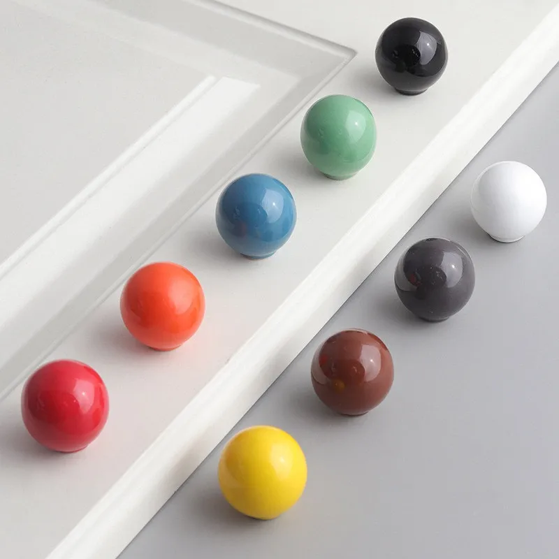 

Colorfull Ceramic Furniture Cabinet Knobs Children Handles for Furniture Decorative Dresser Drawer Cupboard Pull Hardware