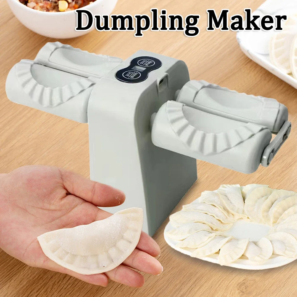 Double Head Automatic Dumplings Maker Tool Electric Dumpling Maker Machine Pressing Dumpling Skin Mould Kitchen Tool Accessories