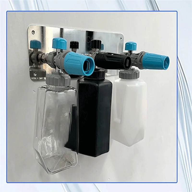 A95G 1 قطعة حامل مدفع الرغوة - حامل طرف فوهة غسالة الضغط، حامل مدفع رغوي قابل للتركيب على الحائط، غسالة الضغط سهلة الإضافية #5