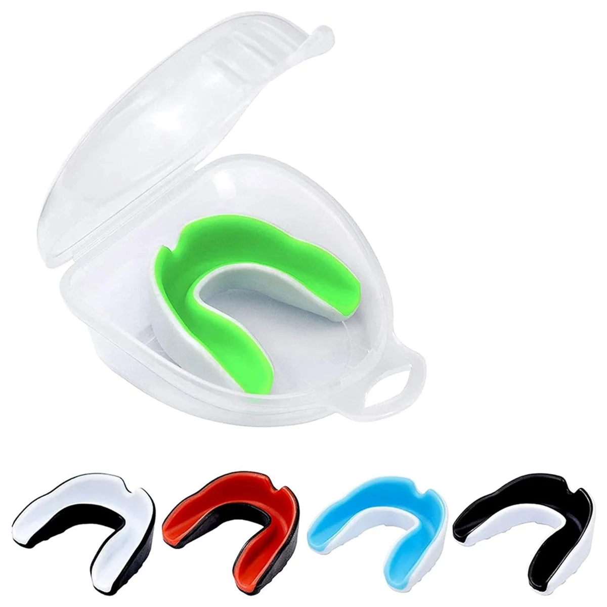 5 Packs Kids Youth Mouth Guard - Football Mouth Guard, EVA Food Grade Material Mouthpiece with Portable Case