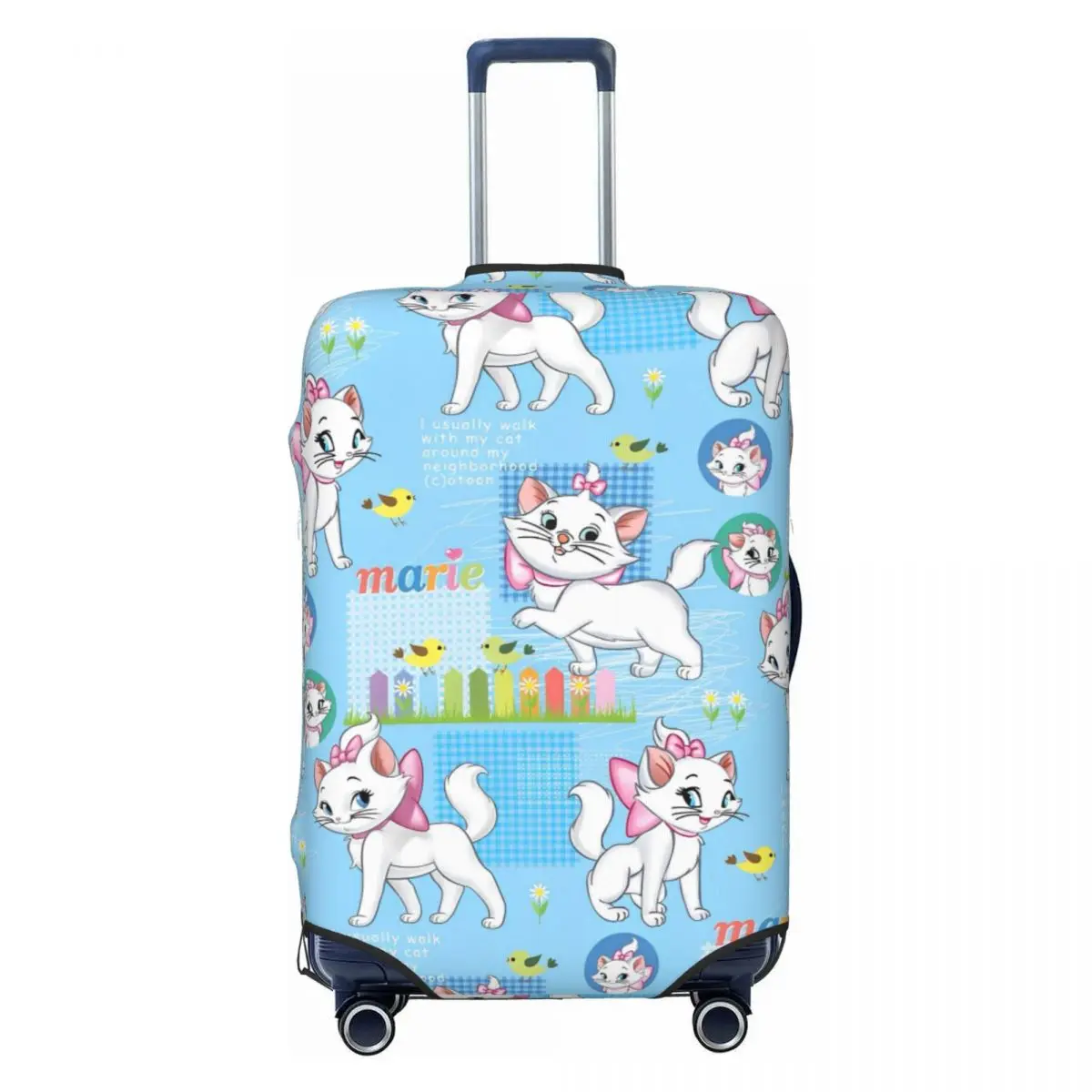 

Розовый кот Мари, милый мультяшный аристократ, чехол для чемодана, практичный чемодан для бизнеса, защита