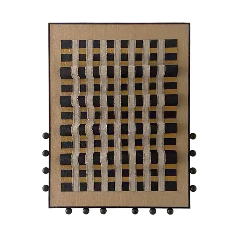 

Vintage Style Handmade Fabric Art Living Room Decorative Painting High-End Homestay Wall Decoration Hanging Painting Abstract