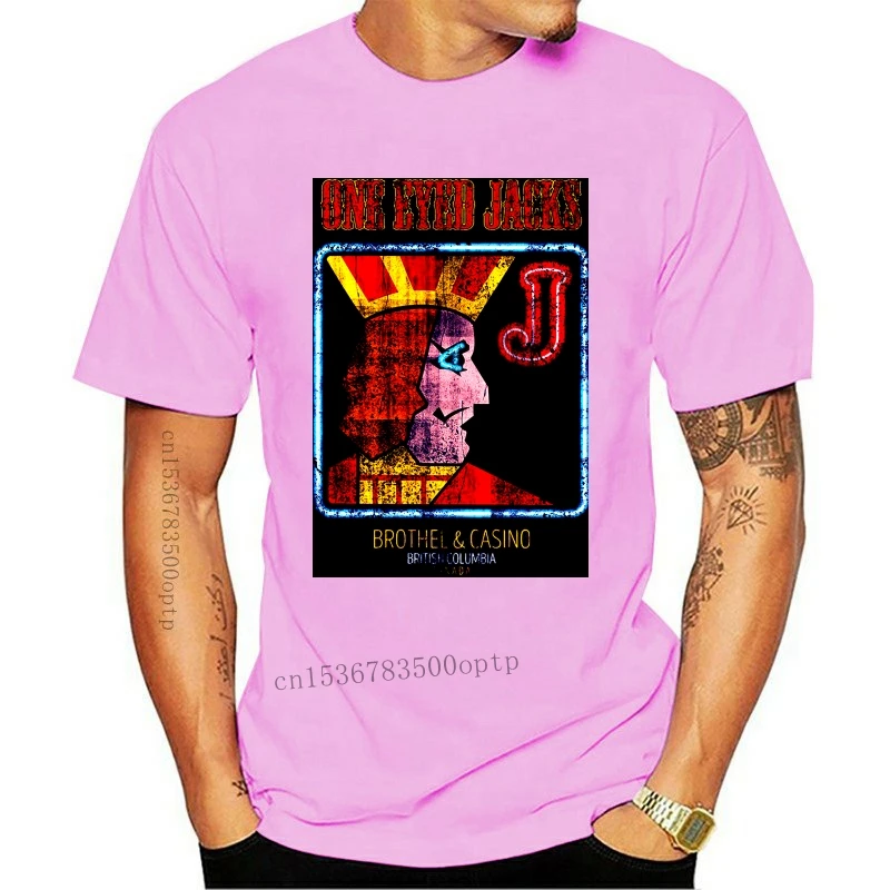 New T Shirt Uomo Twin Peaks Insegna One Eyed Jacks Laura Palmer Casino Bordello Tee Shirt For Men O Neck Tops Male